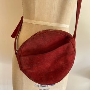 Baggu Red Suede Crossbody